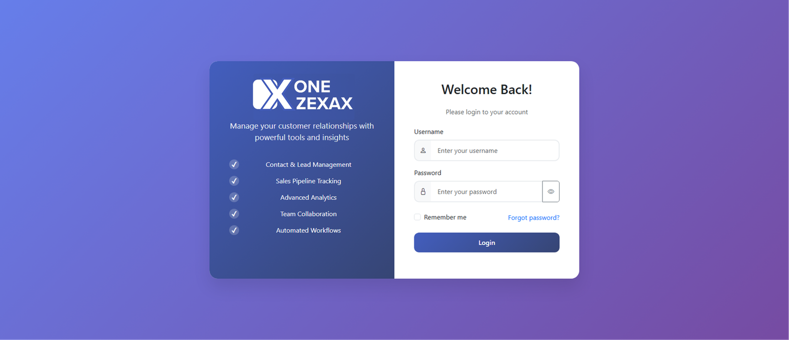 Custom CRM Admin Login 1 1