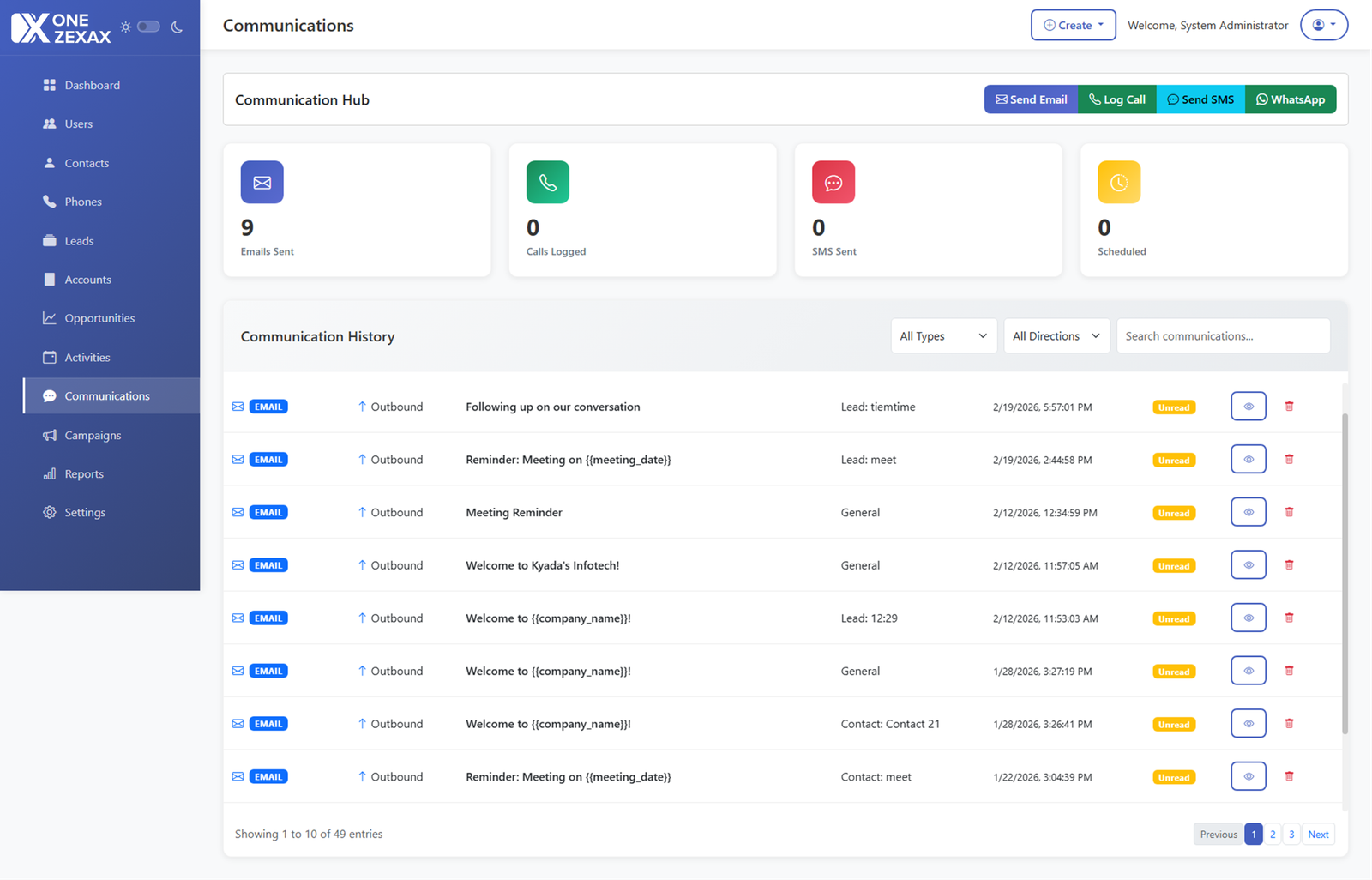 Custom CRM Communication Hub 3