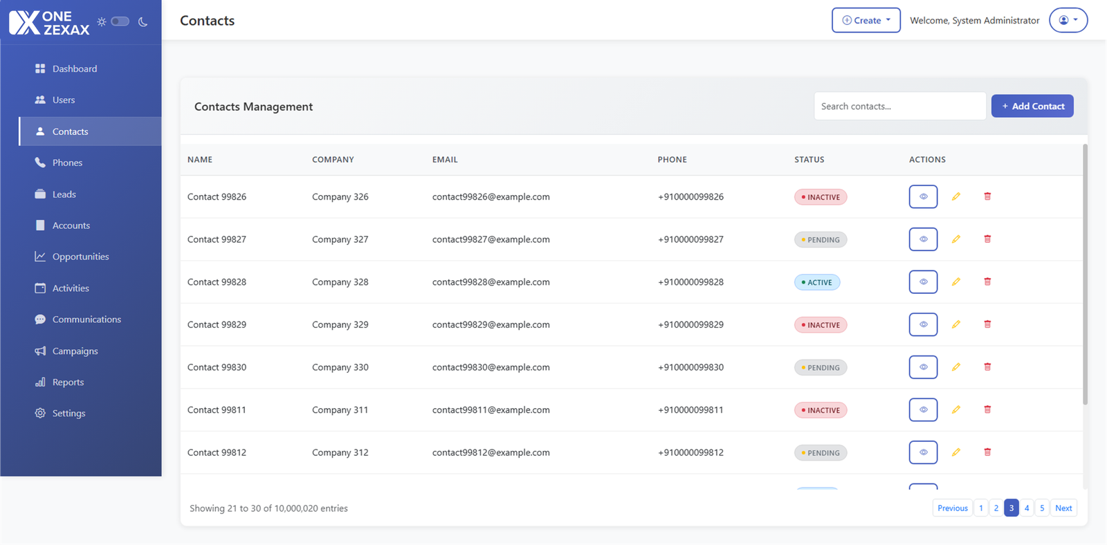Custom CRM Contacts Management 3