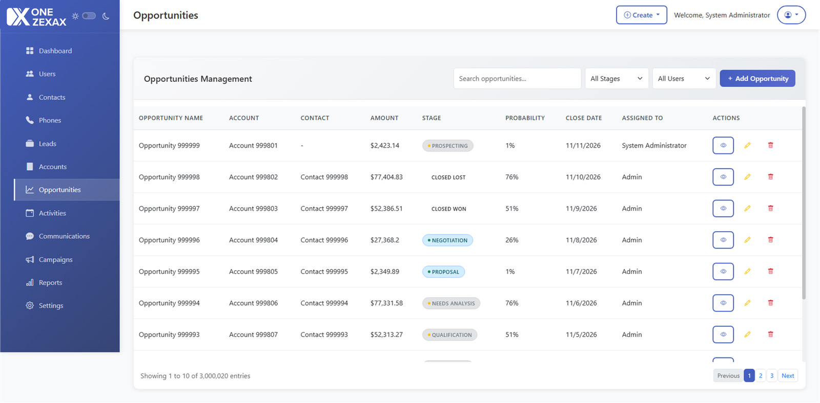 Custom CRM Opportunities Management 3
