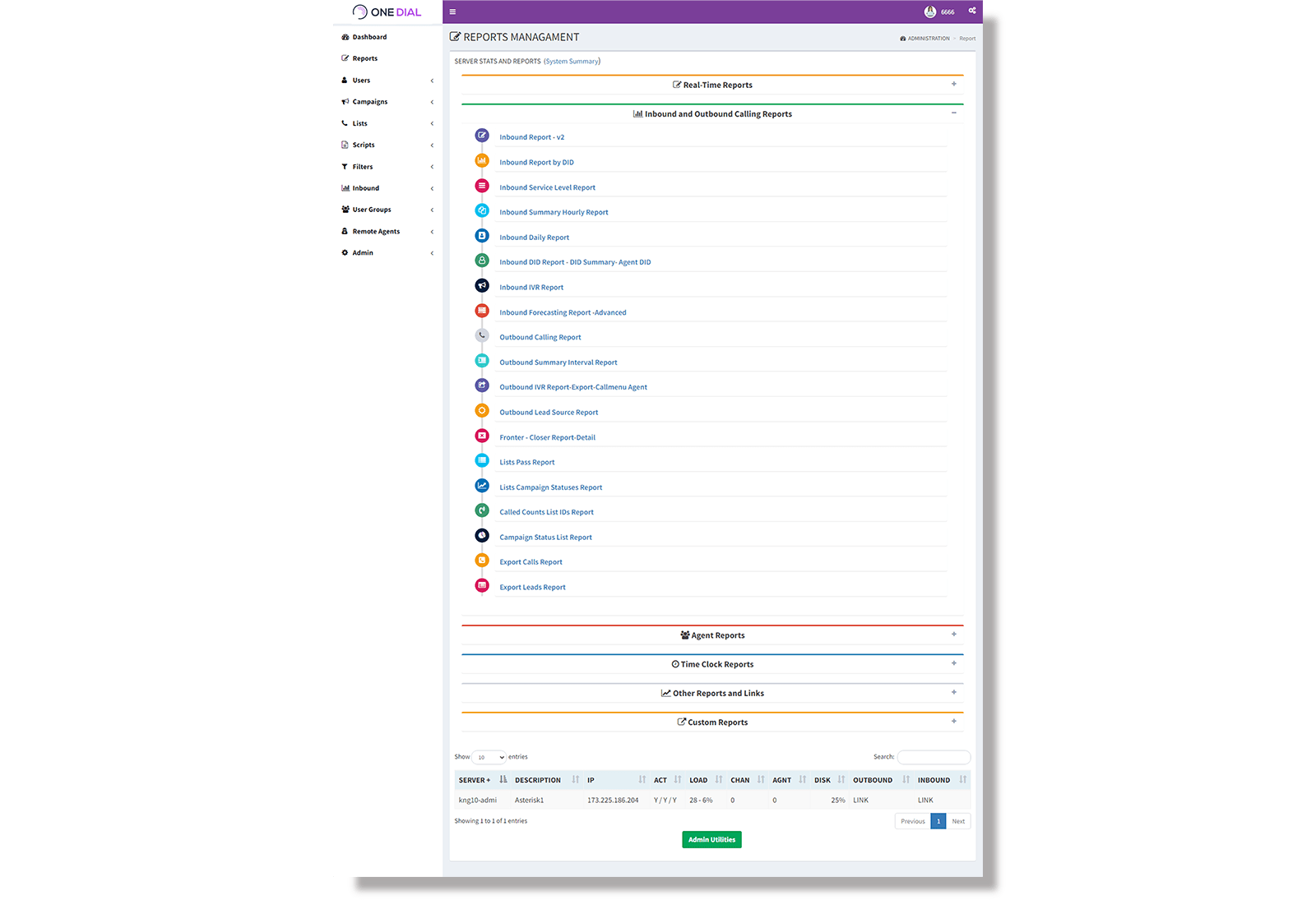 Dialer-Reports